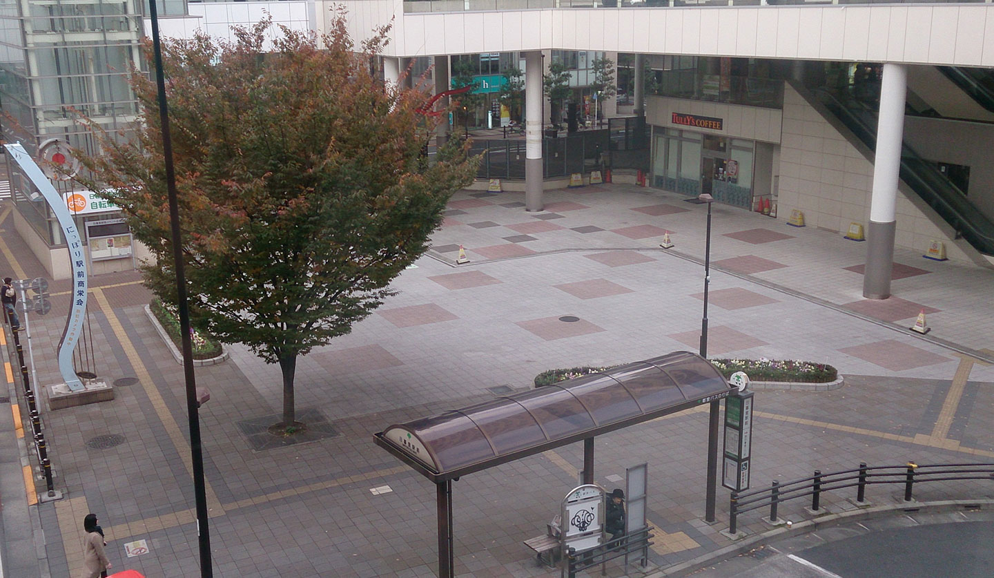nippori-marche,tokyo,nippori station east exit open space
